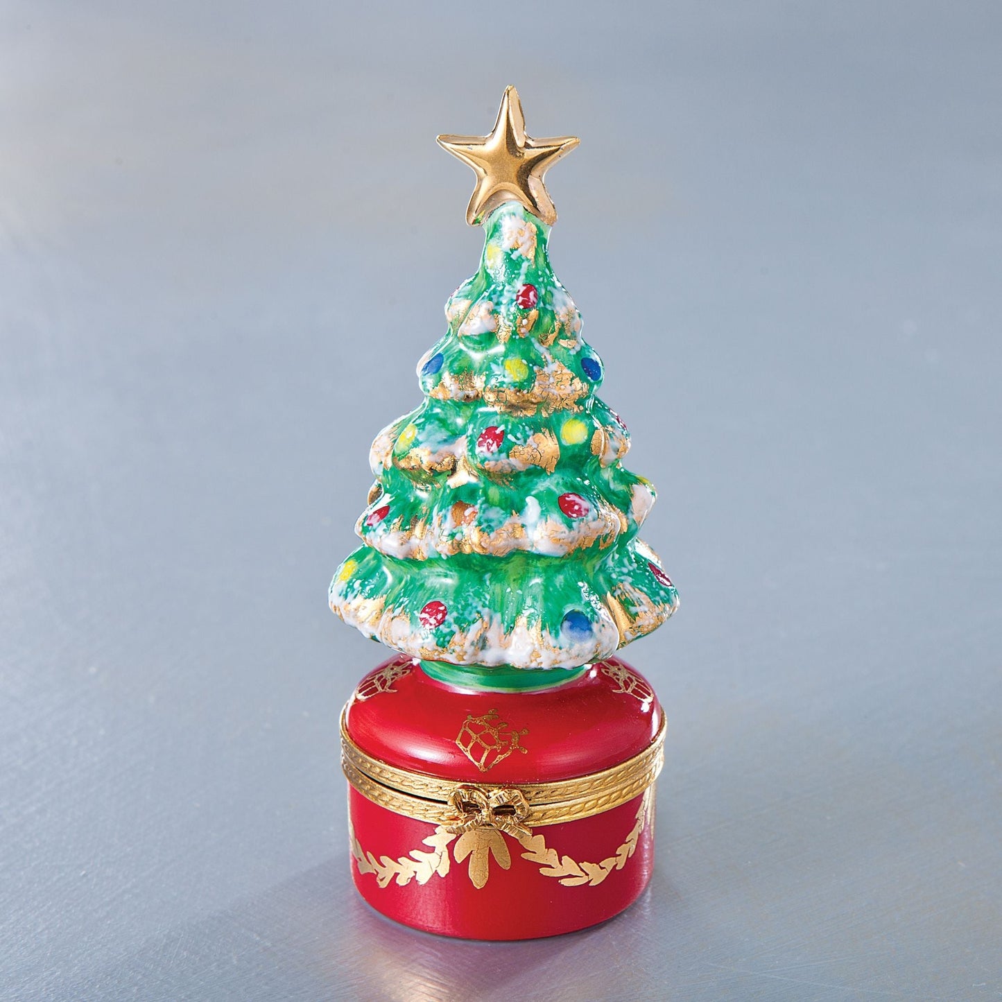 Limoges Porcelain Christmas Tree Box (Preorder)