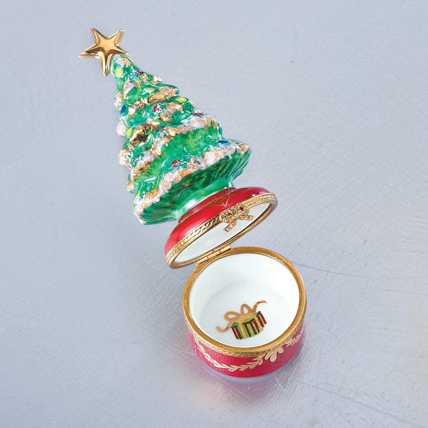 Limoges Porcelain Christmas Tree Box (Preorder)