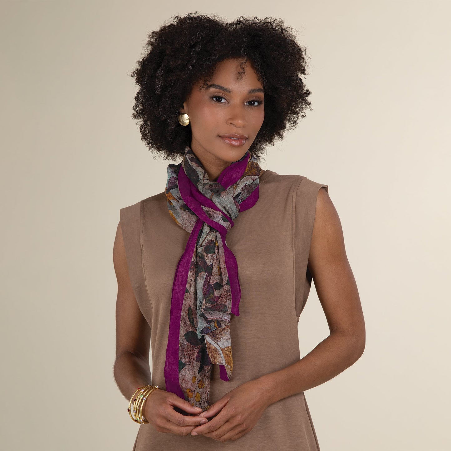 Shimmering Leaves Scarf