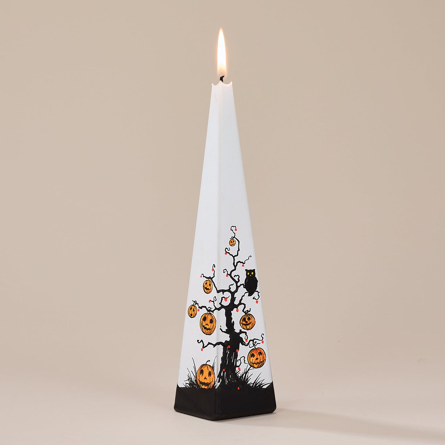 Hand-Painted Jack O' Lantern Tree Candle