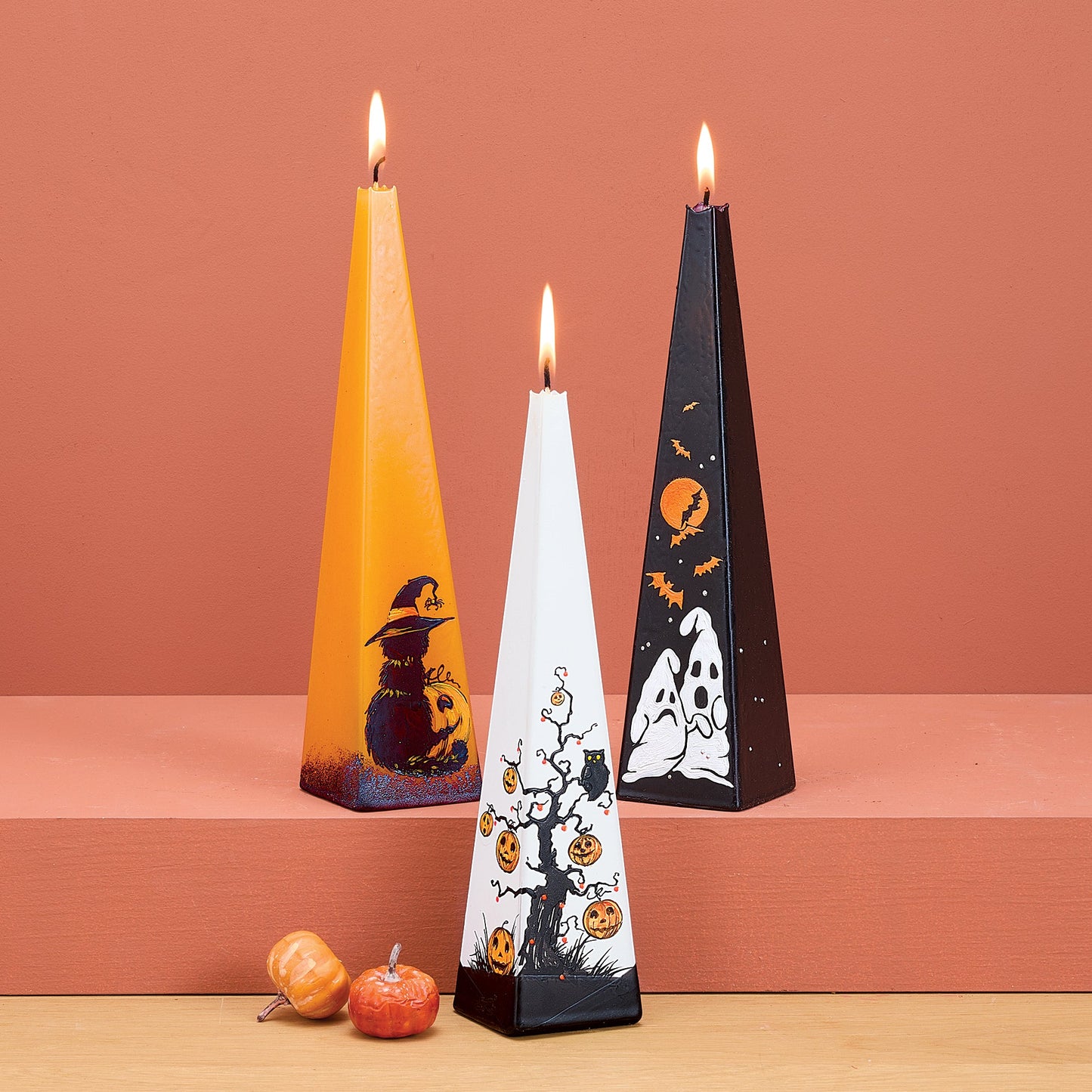 Hand-Painted Jack O' Lantern Tree Candle