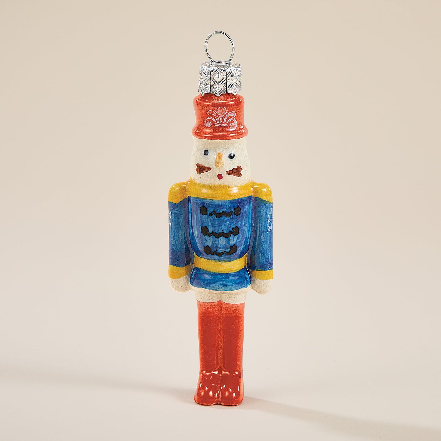 Polish Pottery Toyland Blue Nutcracker Ornament (Preorder)
