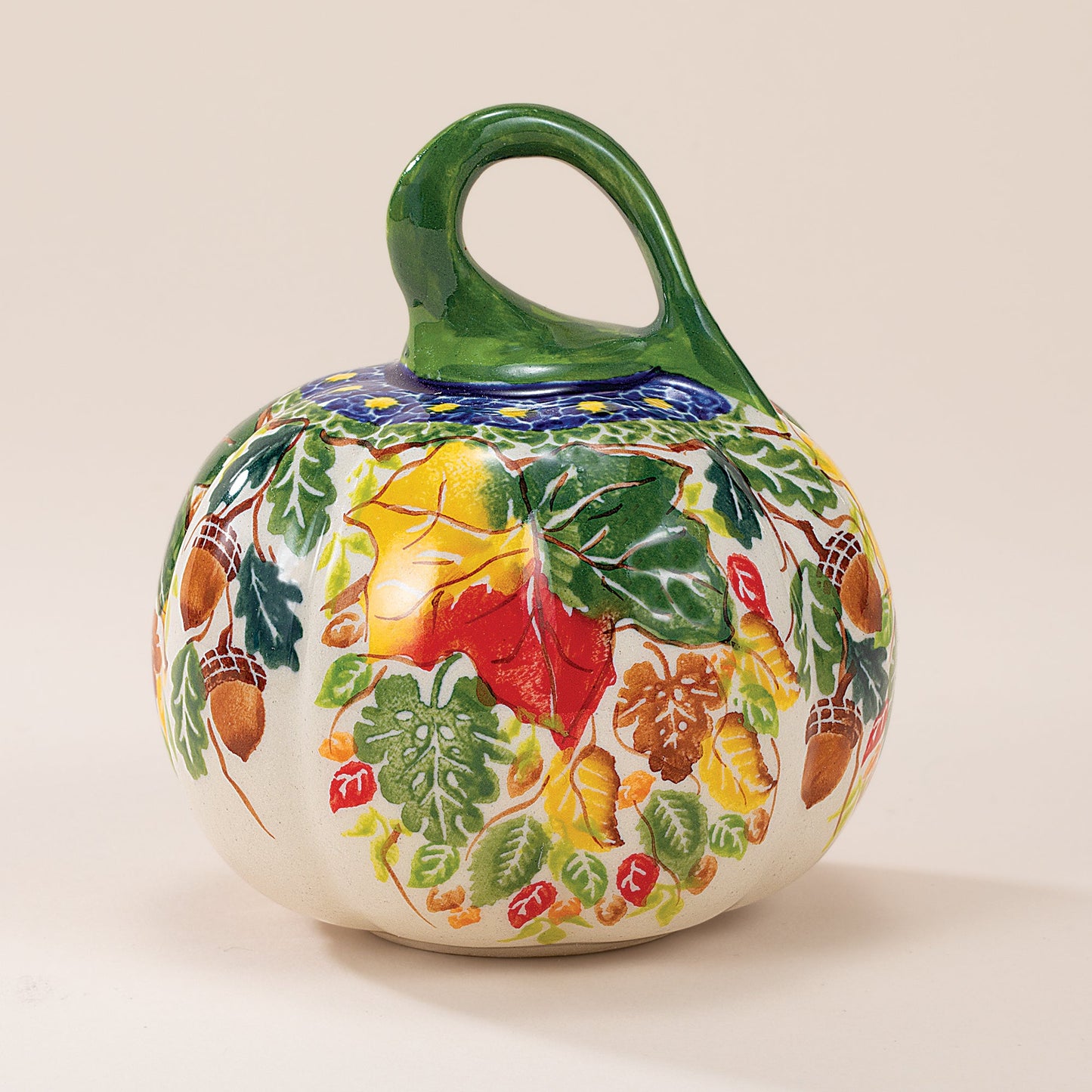 Polish Pottery Autumn Leaves Mini Pumpkin (Preorder)