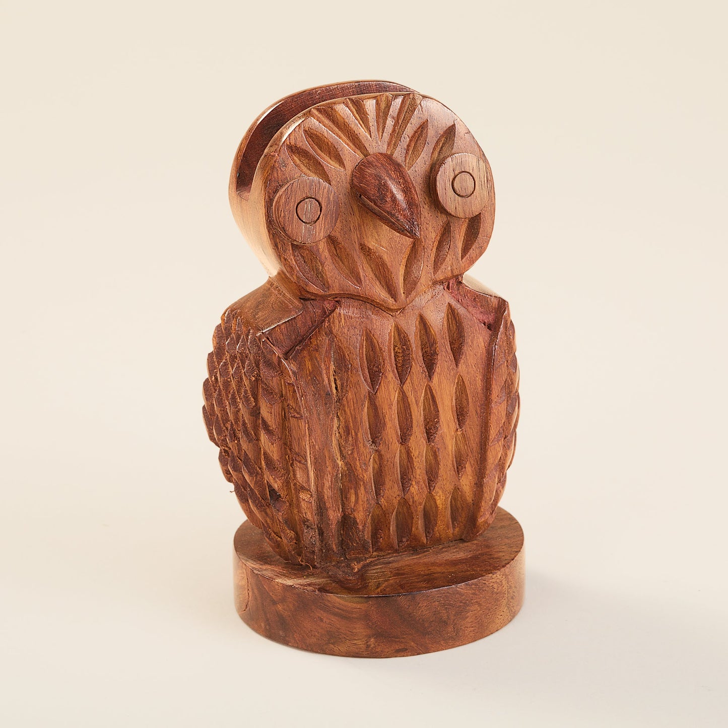 Rosewood Owl Eyeglass Holder