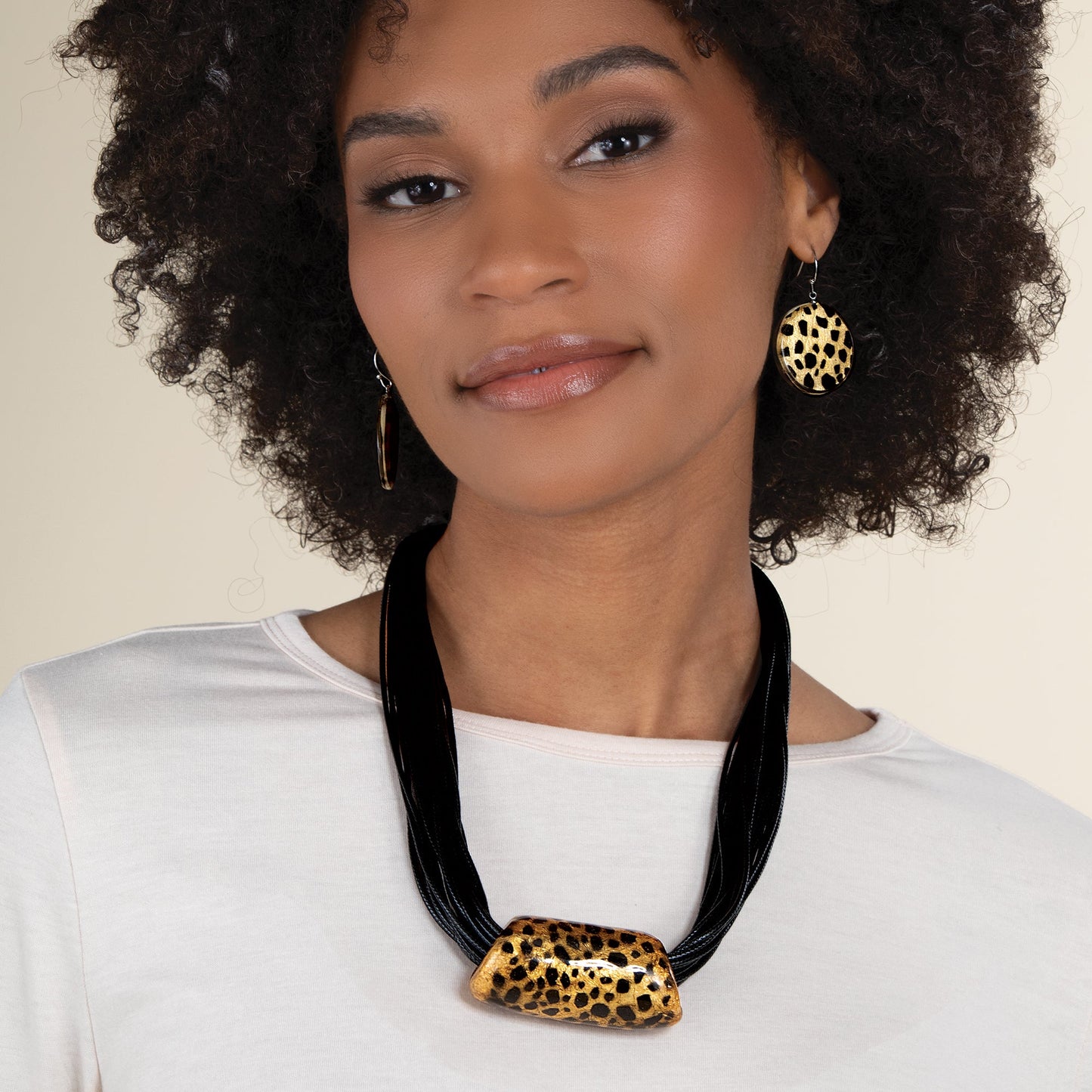 Sophisticated Safari Necklace & Earrings Set