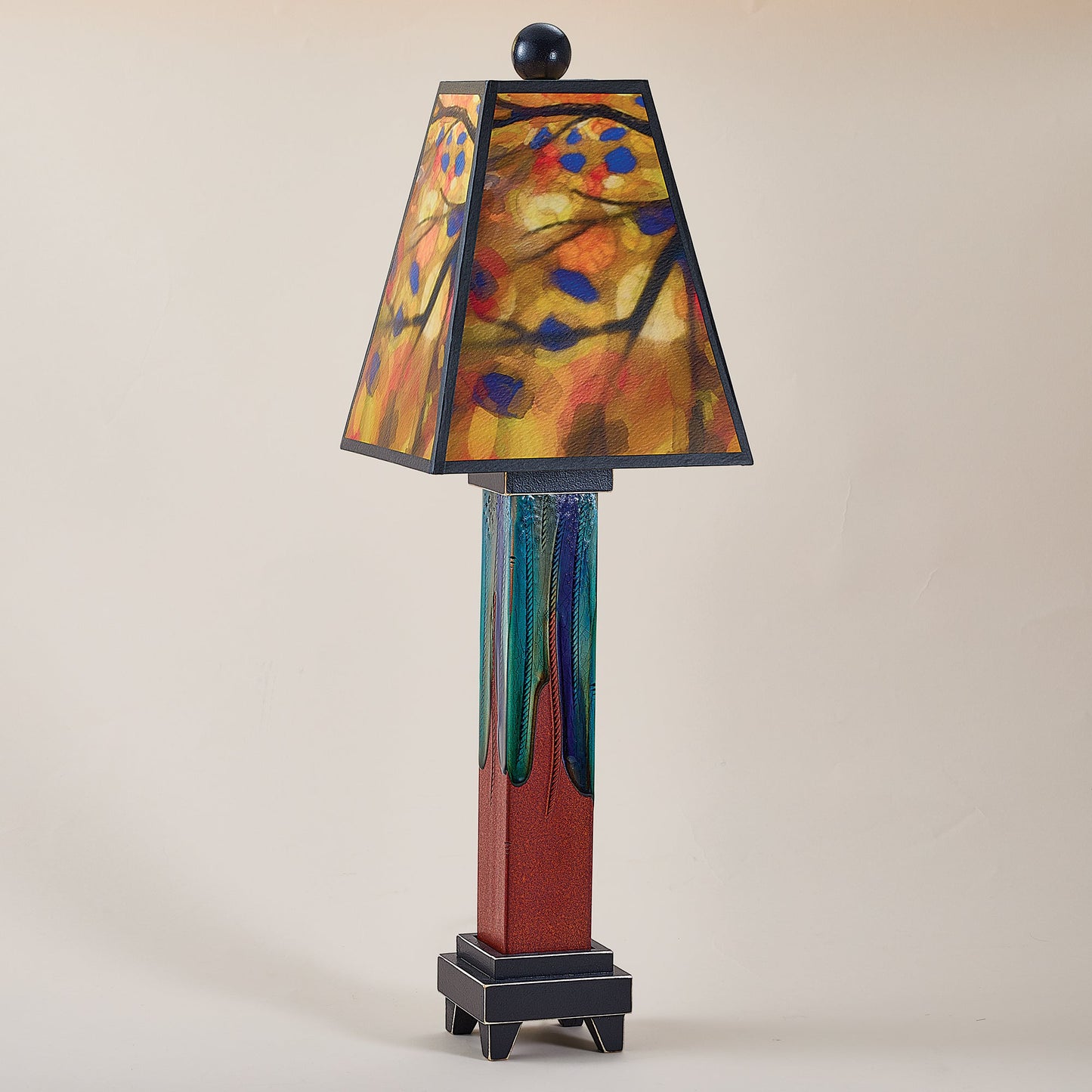 Hand-Painted Mist in the Trees Lamp (Preorder)