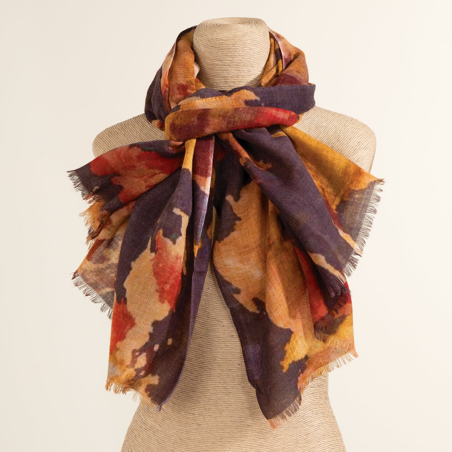 Draped in Florals Wool Shawl