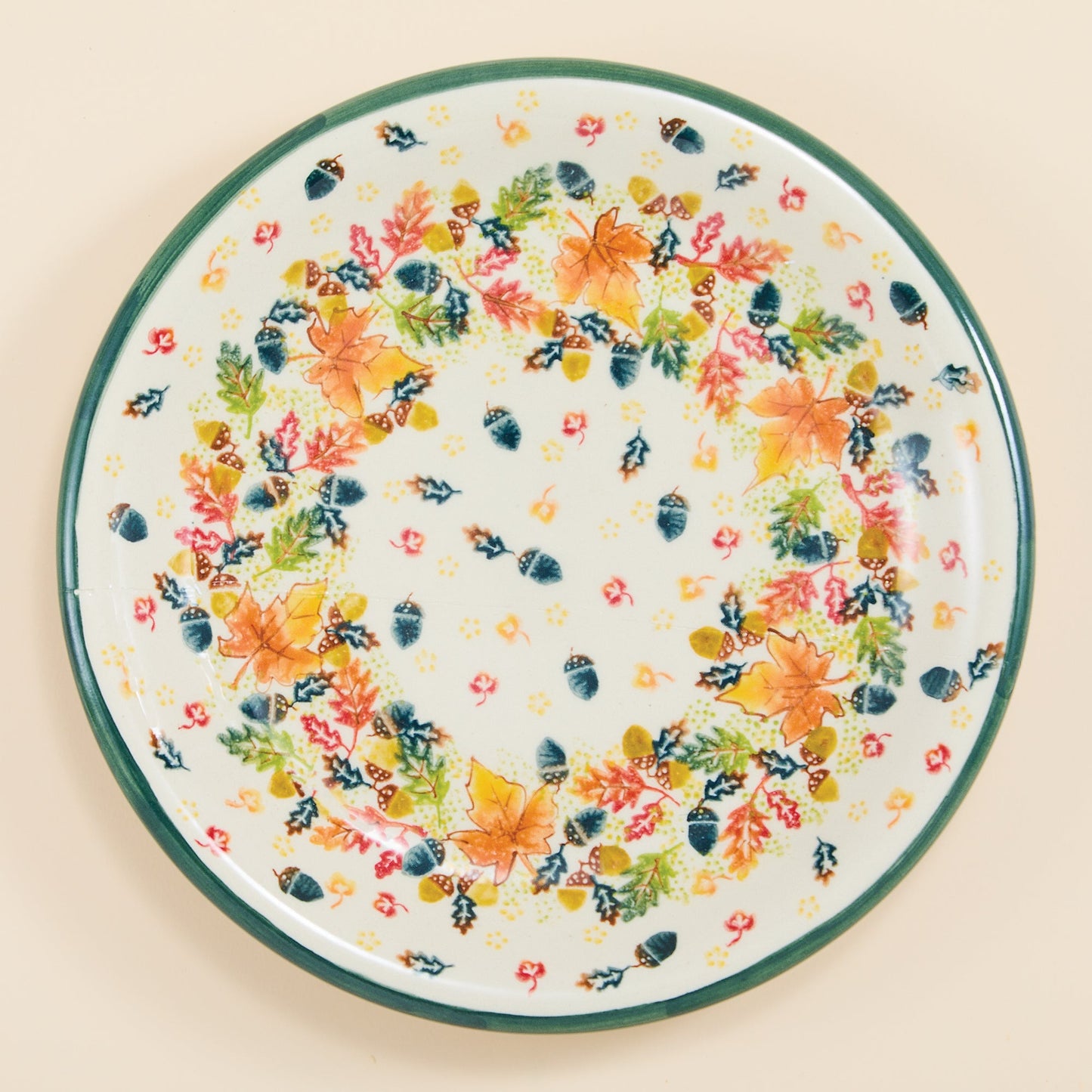 Polish Pottery Fancy Foliage Dinner Plate