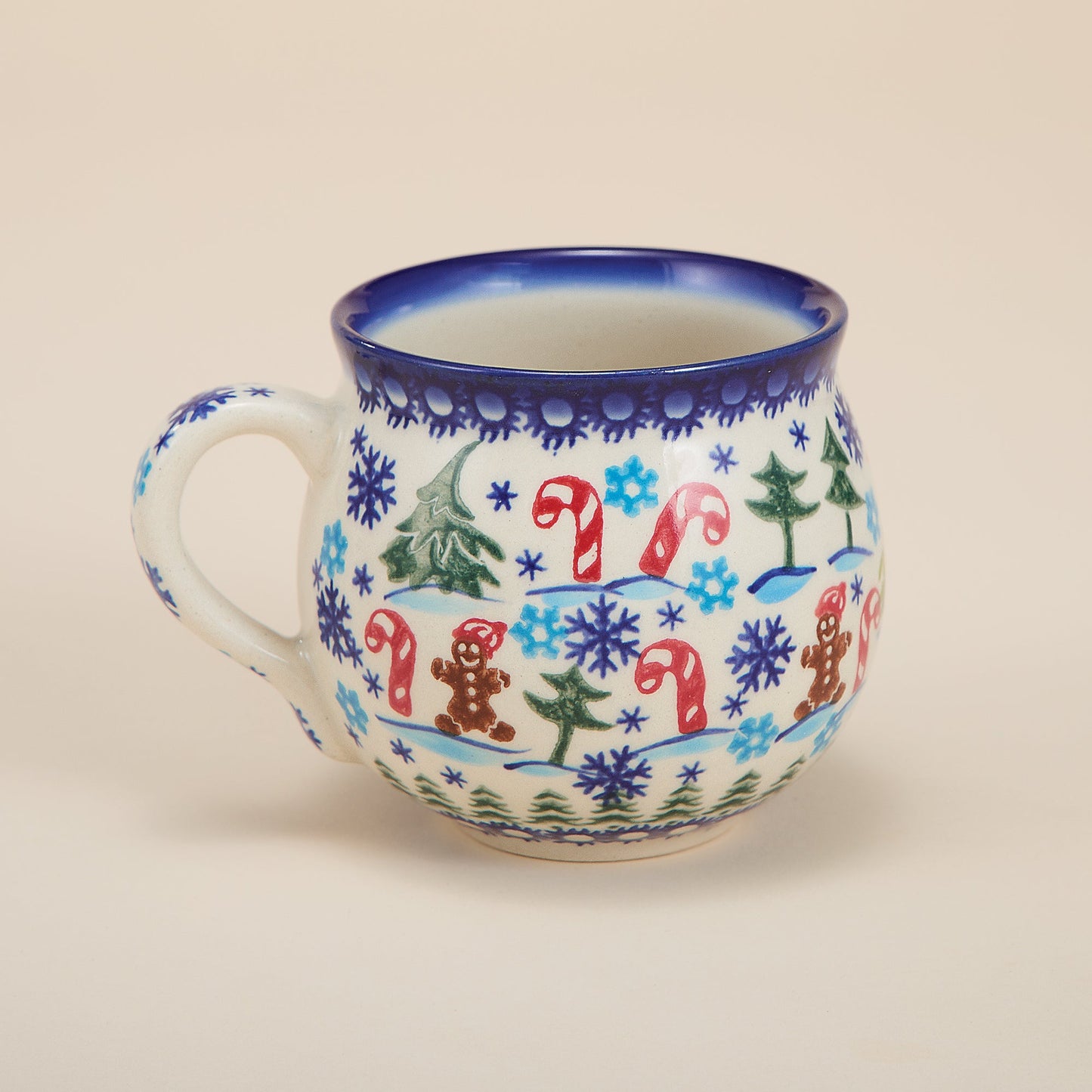 Polish Pottery Gingerbread Village Bubble Mug, 11oz. (Preorder)