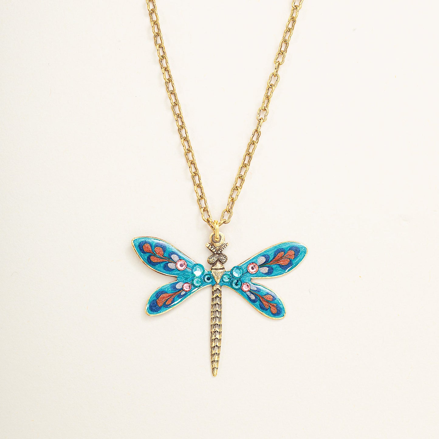 Enamel Insects Dragonfly Necklace
