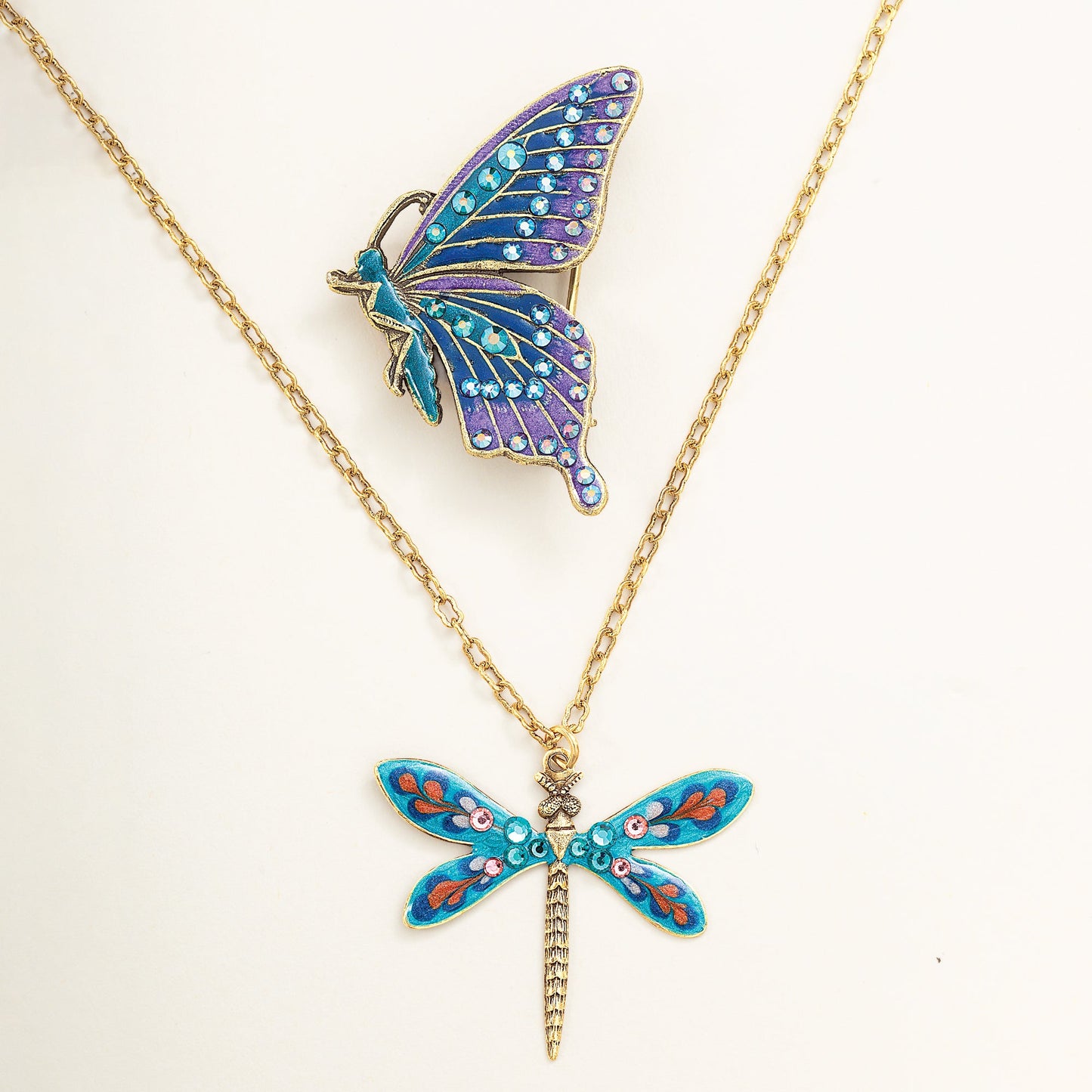 Enamel Insects Dragonfly Necklace
