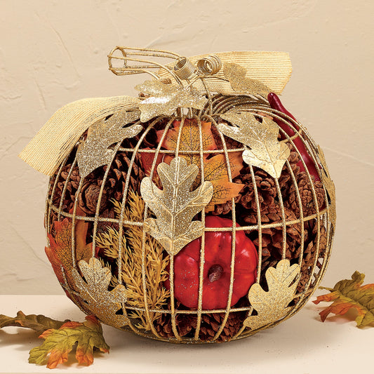 Harvest Hollow Wire Potpourri Pumpkin