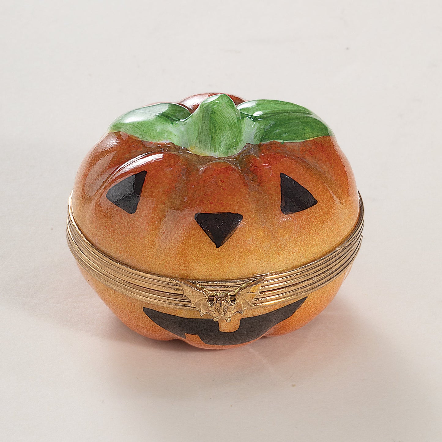 Limoges Porcelain Jack O' Lantern Keepsake Box