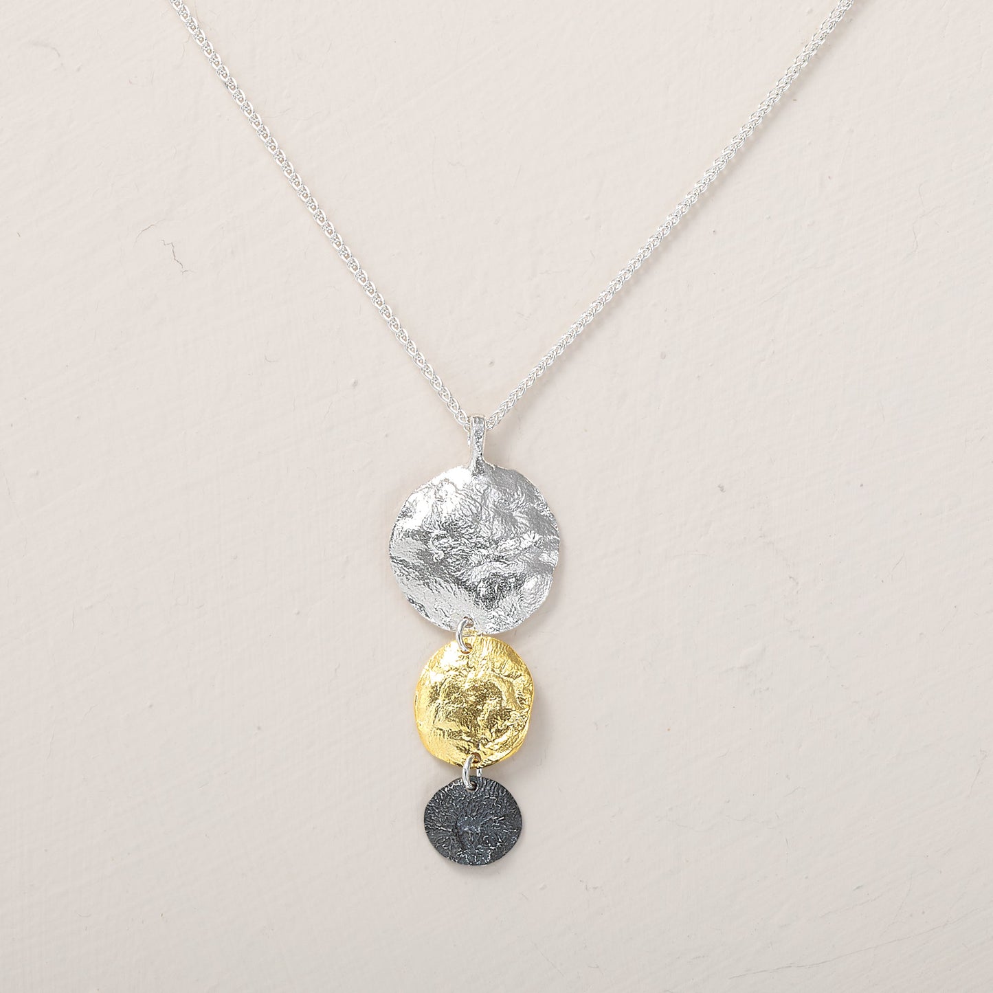 Tri-Color Textured Necklace