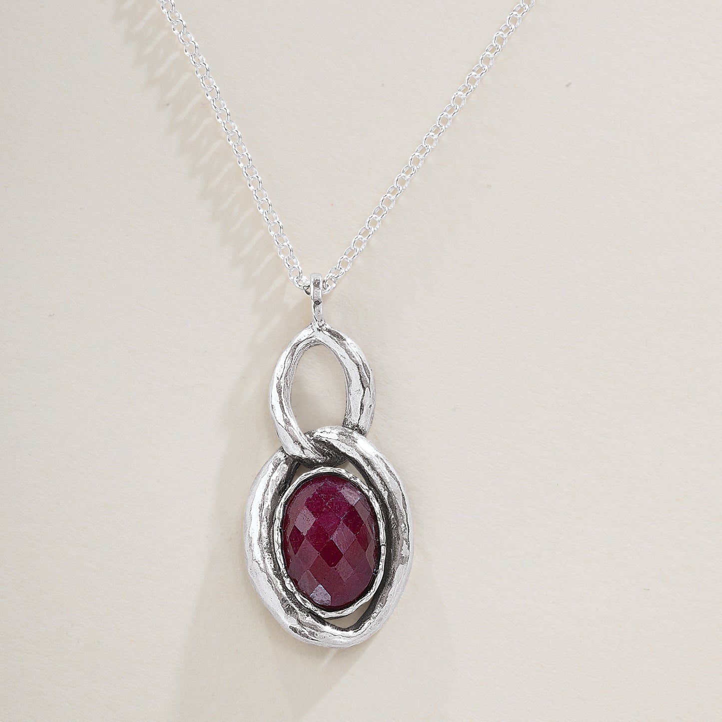 Radiant in Ruby Necklace & Earrings Set