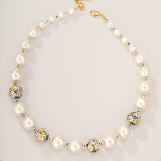 Murano Glass Pearls & Millefiori Necklace (Preorder)