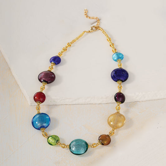 Murano Glass Monete Necklace