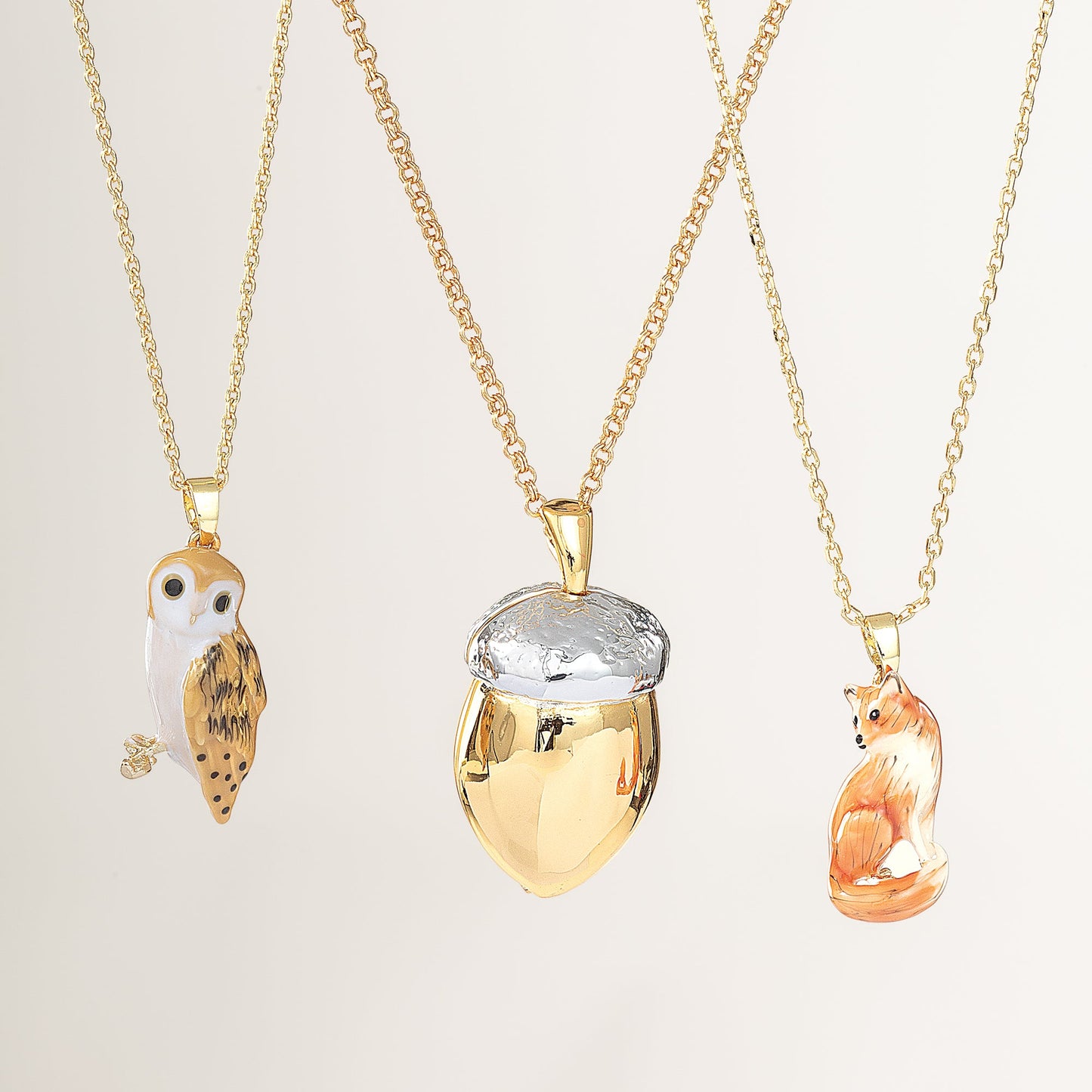 Wildlife Charm Fox Pendant Necklace