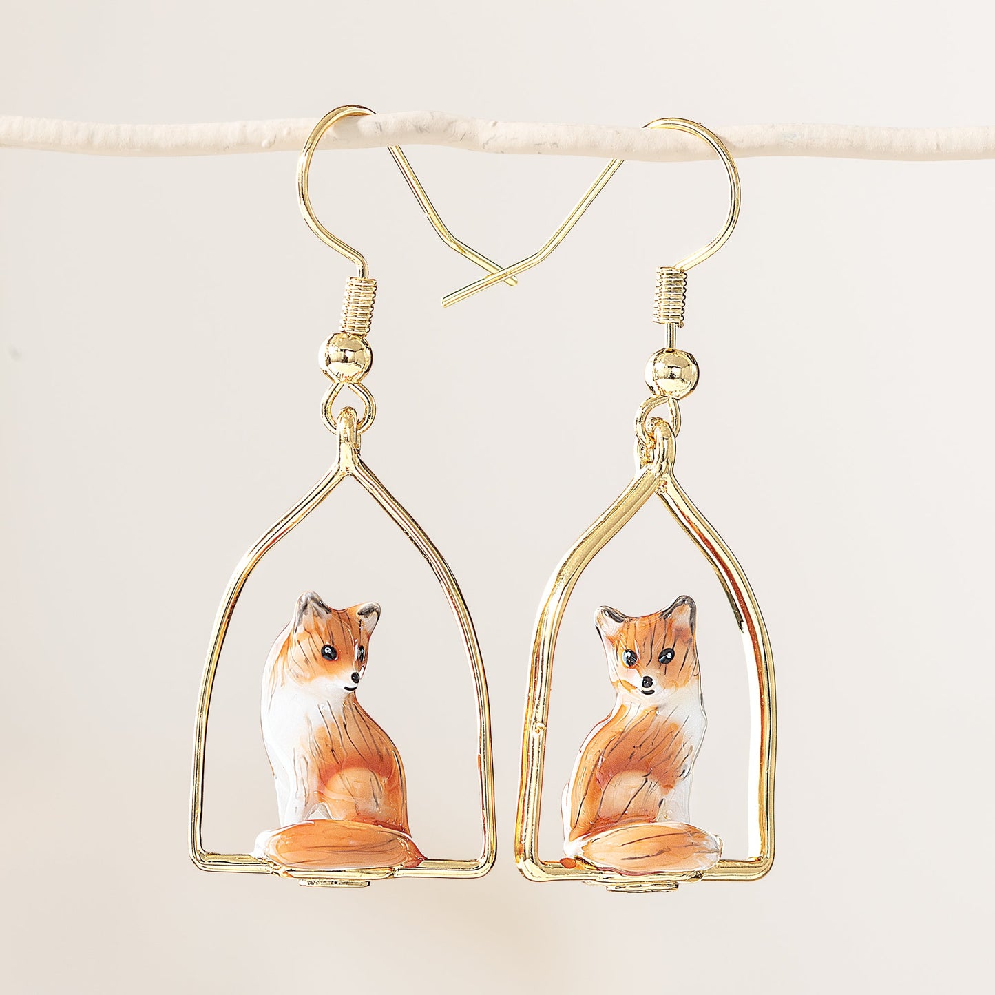 Wildlife Charm Fox Earrings