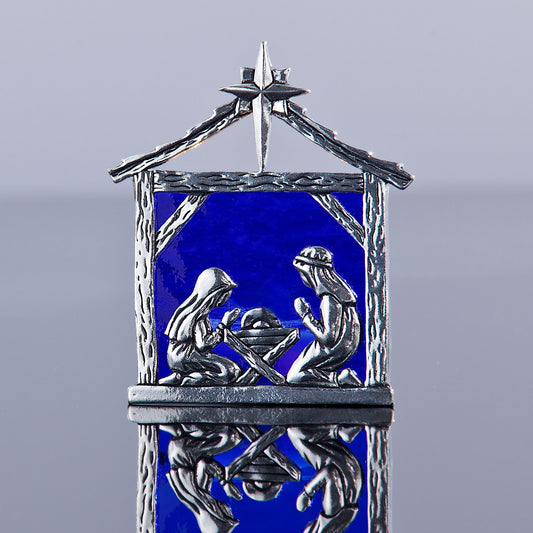 Pewter Nativity Tealight Holder (Preorder)