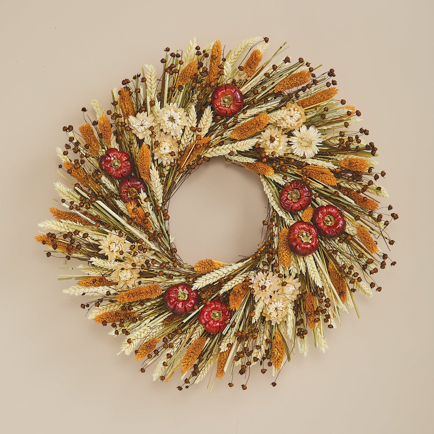 Pumpkins & Florals Wreath