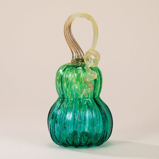 Hand-Blown Glass Emerald Gourd