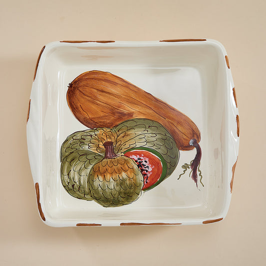 Garden Harvest Ceramic Gourd Baking Dish