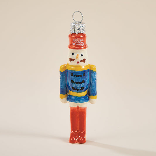 Polish Pottery Toyland Blue Nutcracker Ornament (Preorder)