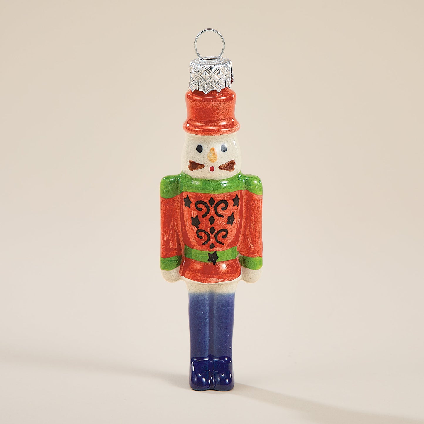 Polish Pottery Toyland Red Nutcracker Ornament (Preorder)