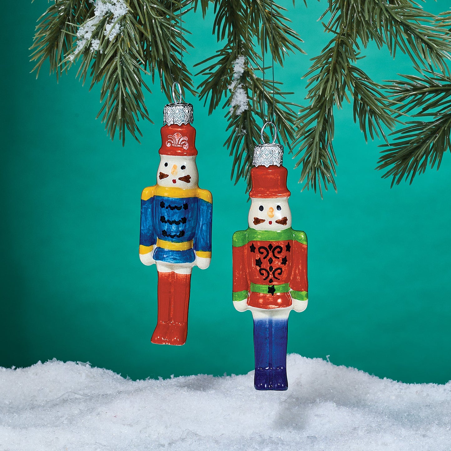 Polish Pottery Toyland Blue Nutcracker Ornament (Preorder)