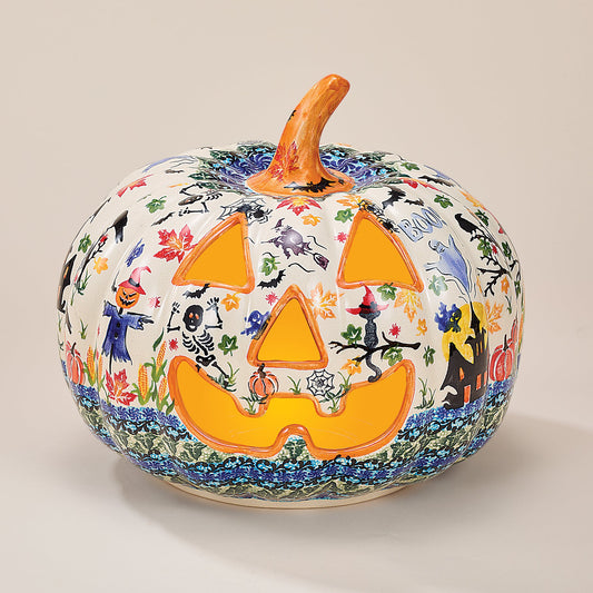 Polish Pottery Magic Moonlight Jack O' Lantern (Preorder)
