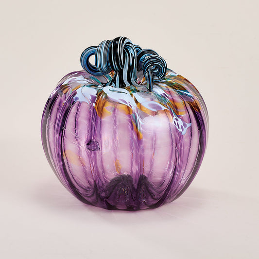 Hand-Blown Glass Purple Potion Pumpkin