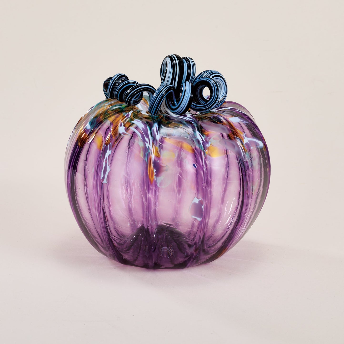 Hand-Blown Glass Purple Potion Pumpkin