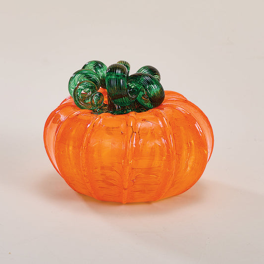 Hand-Blown Glass Orange Chill Pumpkin