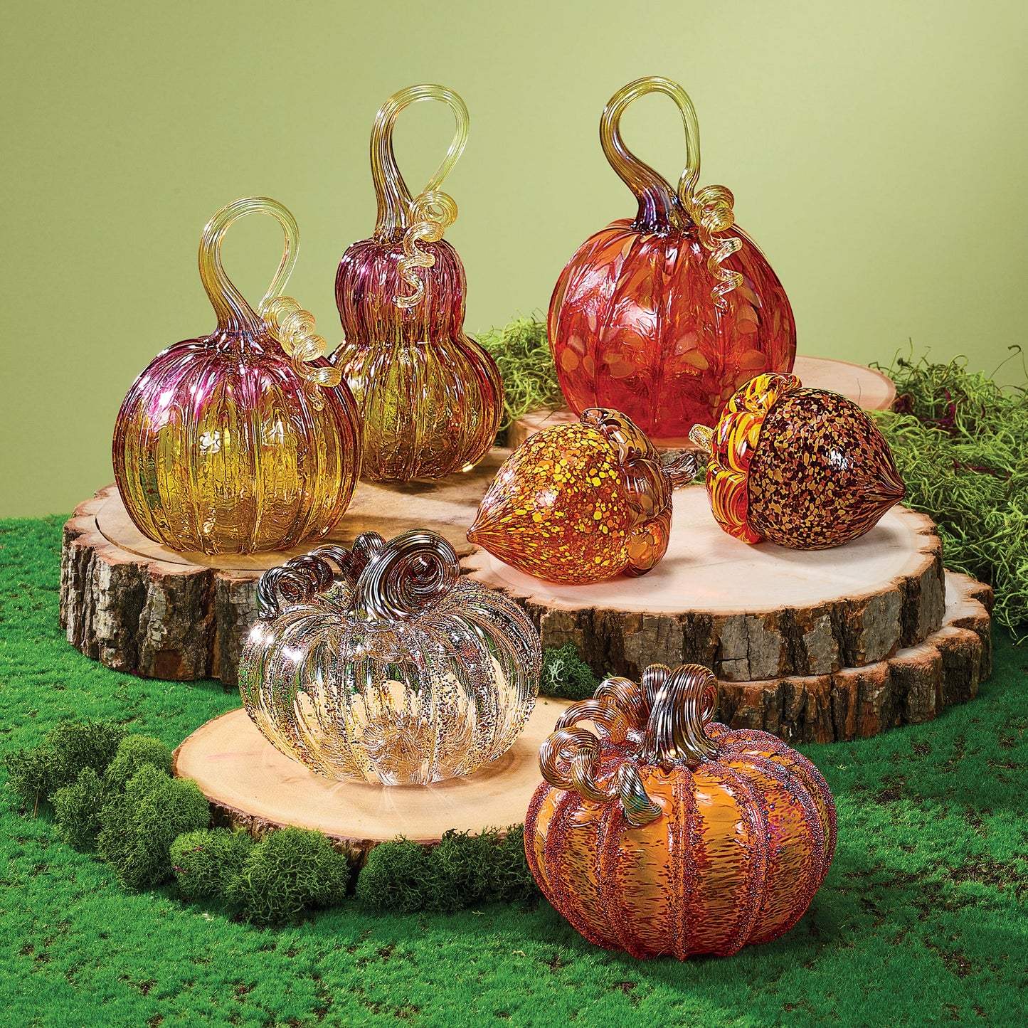 Hand-Blown Glass Cinnamon Sugar Pumpkin