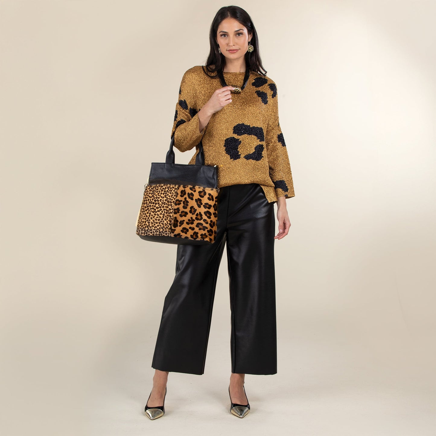 Leopard Print Crinkle Tunic (Preorder)