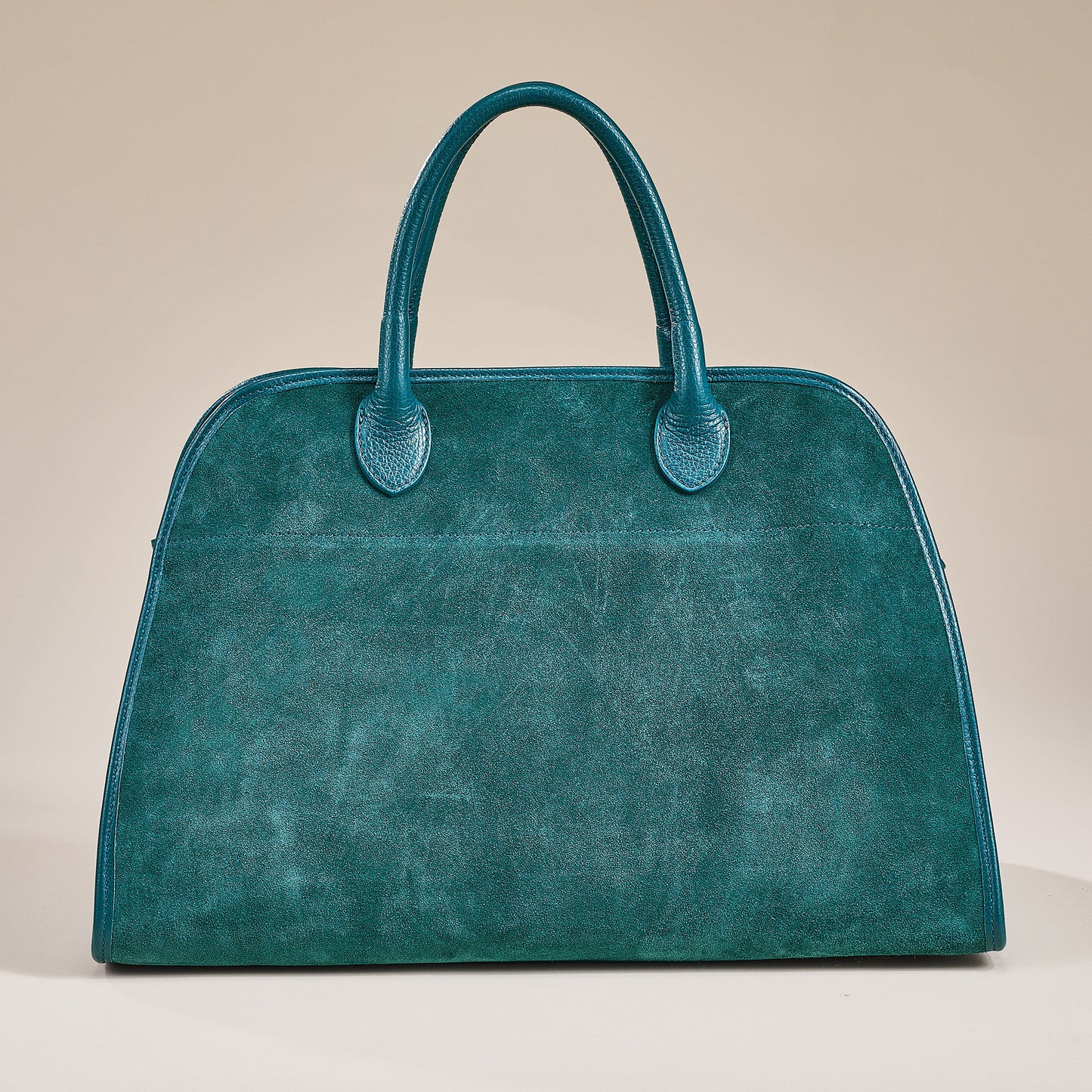 Comacchio Teal Suede & Leather Tote