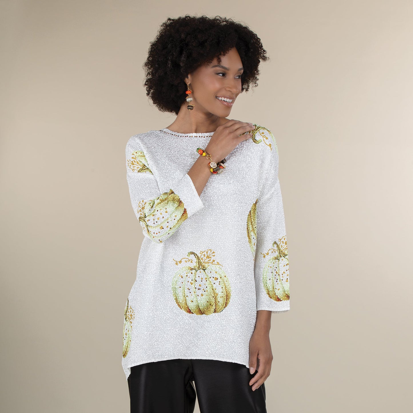 Pretty Pumpkins Crinkle Tunic (Preorder)