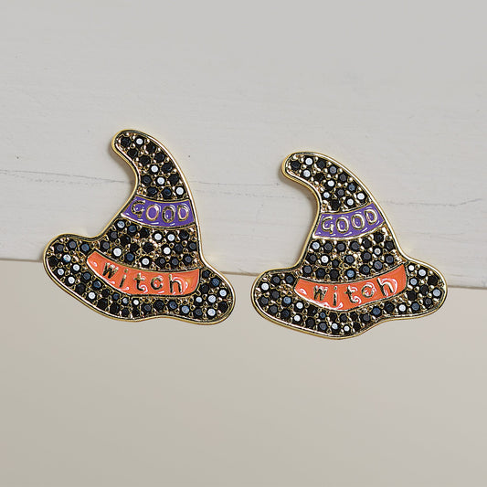 Good Witch Hat Clip-On Earrings