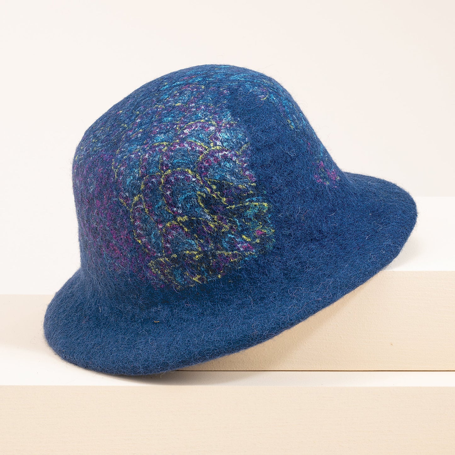 Patricia Peacock Design Teal Wool Hat