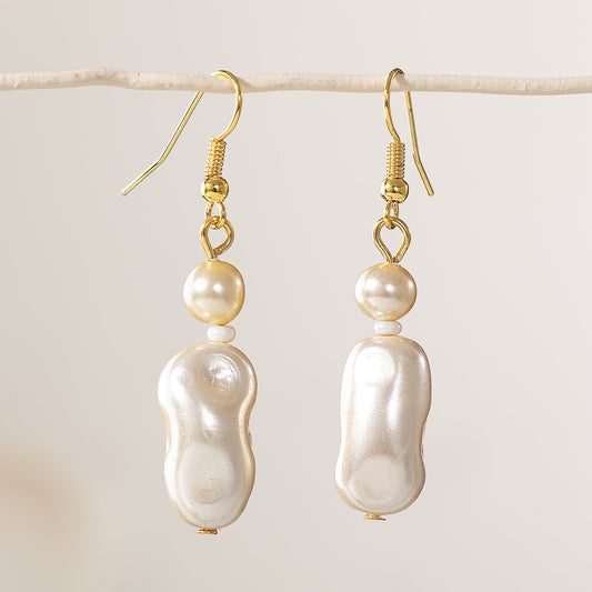 Murano Glass Champagne Pearl Earrings