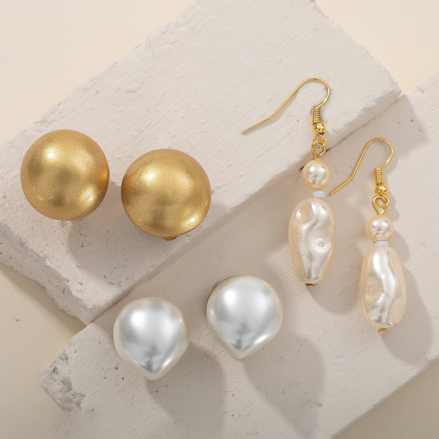 Murano Glass Champagne Pearl Earrings