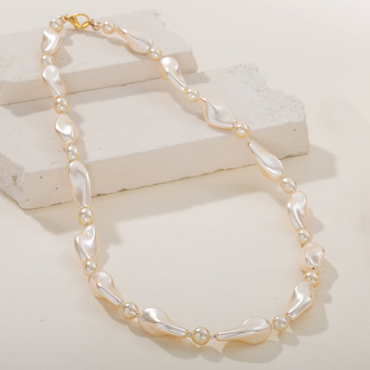 Murano Glass Mixed Champagne Pearls Necklace