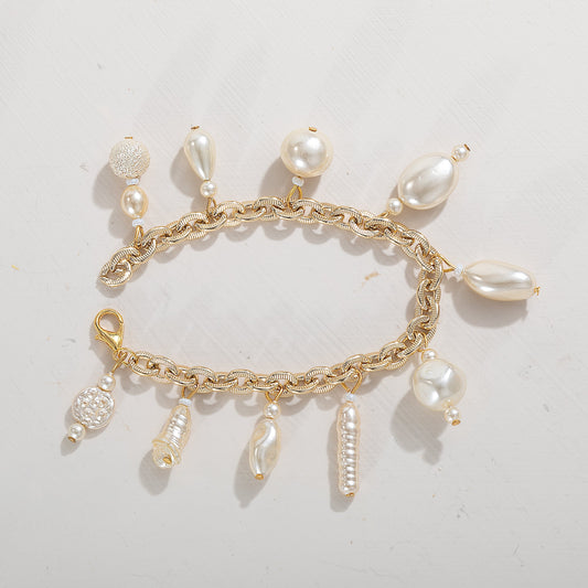 Murano Glass Champagne Pearl Bracelet
