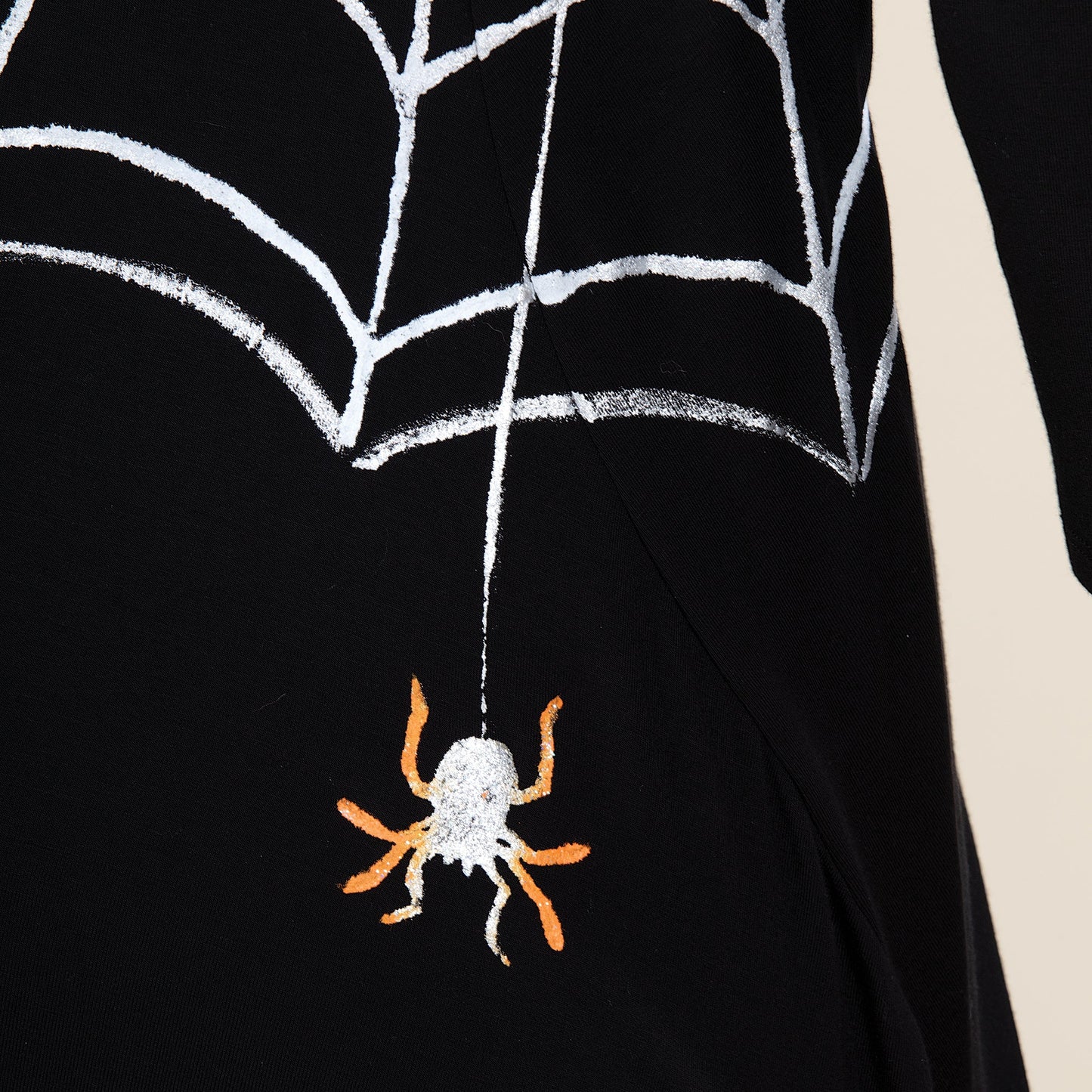 Hand-Painted Spooky Spider Webs Blouse