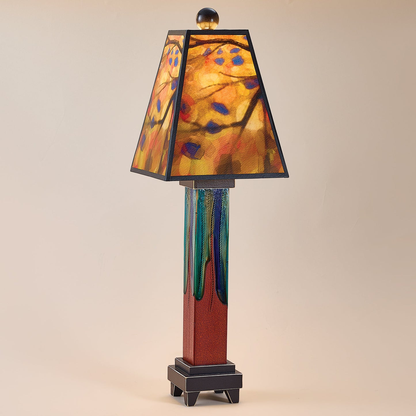 Hand-Painted Mist in the Trees Lamp (Preorder)
