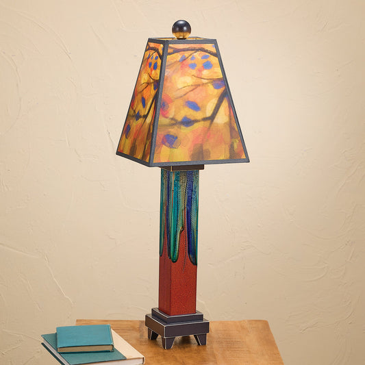 Hand-Painted Mist in the Trees Lamp (Preorder)