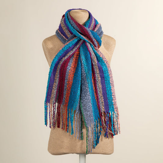 Gemstone Striped Alpaca Scarf (Preorder)