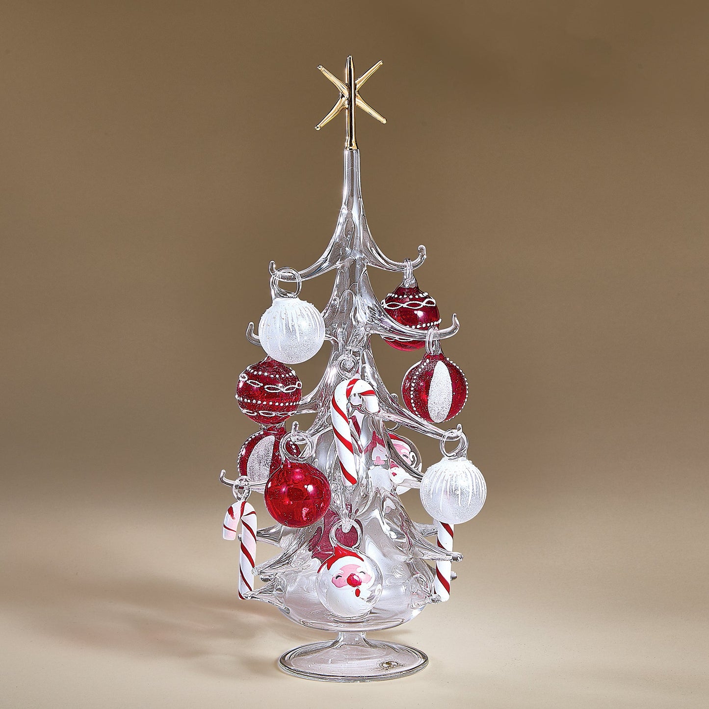 Hand-Blown Venetian Glass Caramelle Di Natale Ornaments Set Of 14