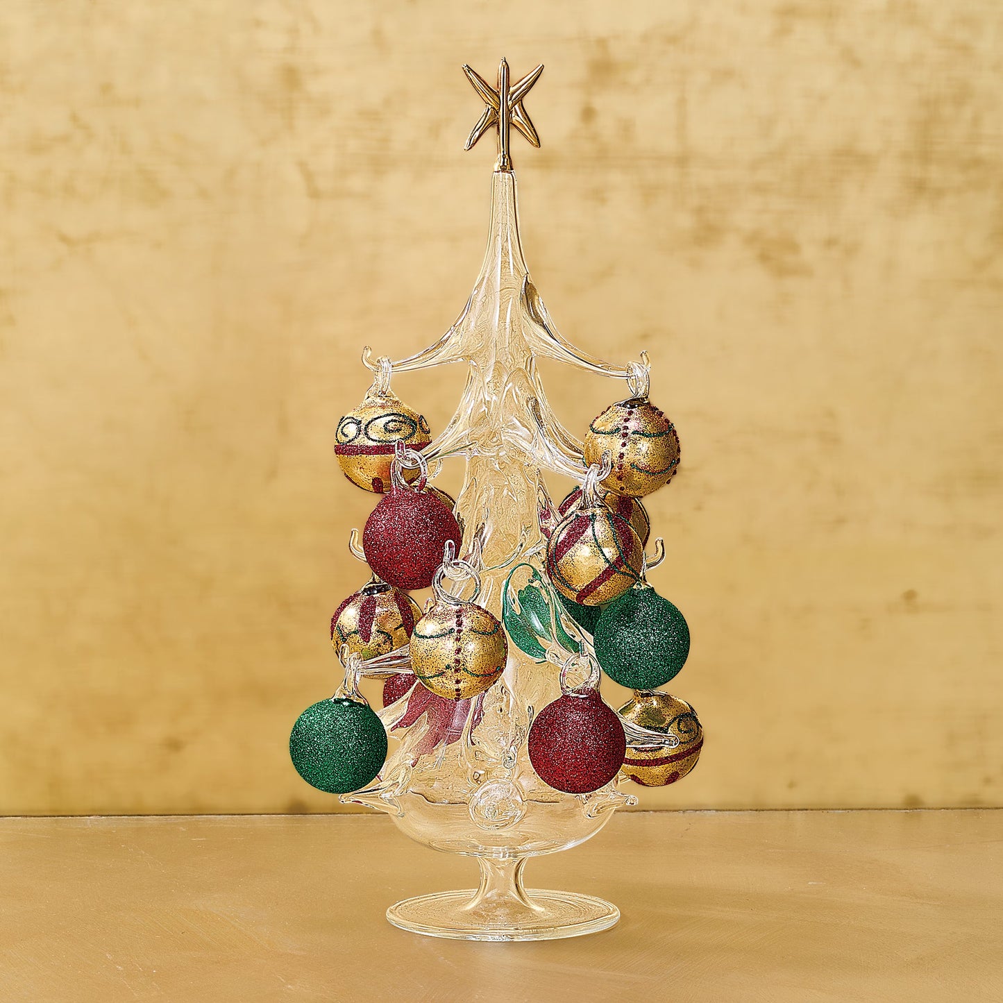 Hand-Blown Venetian Glass Colori Del Natale Christmas Tree